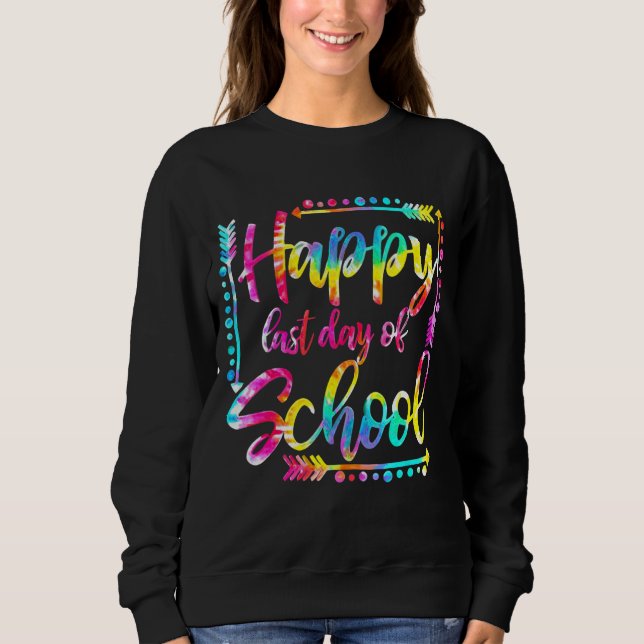Sudadera Feliz Último Día De Graduación Escolar De Estudian (Anverso)