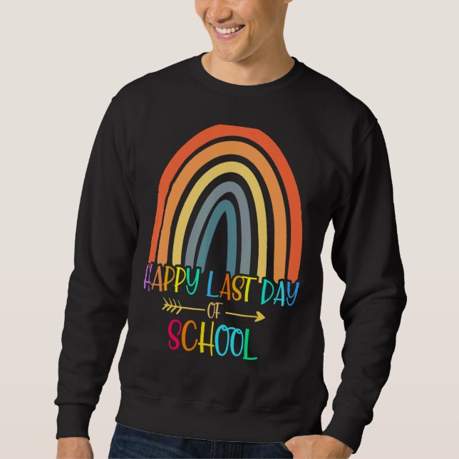 Sudadera Feliz Último Día De Graduación Escolar De Estudian (Anverso)
