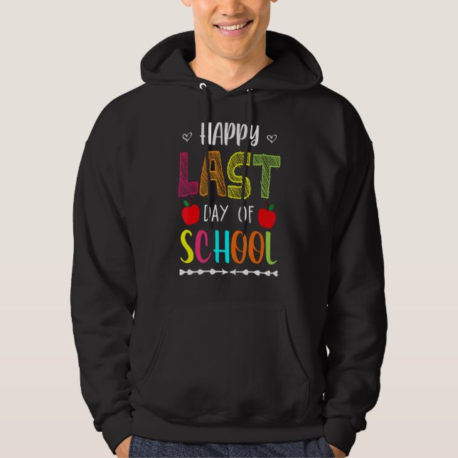 Sudadera Feliz Último Día De La Escuela De Verano Del Profe (Anverso)