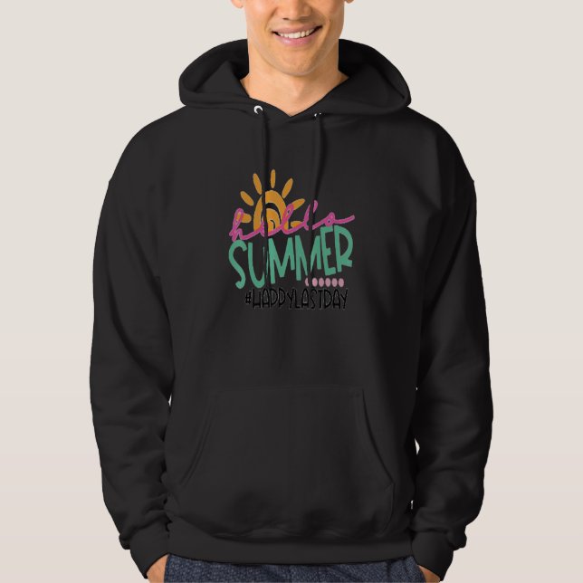 Sudadera Feliz último día de la escuela preescolar Rainbow  (Anverso)