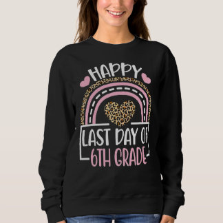 Sudadera Feliz Último Día De Ritmo De 6º Grado Retro Hola S