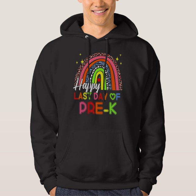 Sudadera Feliz último día del profesor predocente Leopard R (Anverso)