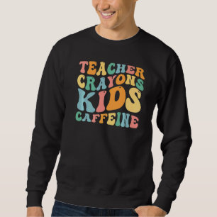 Sudadera Feliz último día escolar de maestros Crayons a niñ