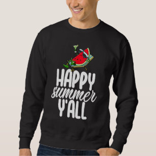 Sudadera Feliz Verano a Todos Sandía  Mujeres Aman Melón Fr
