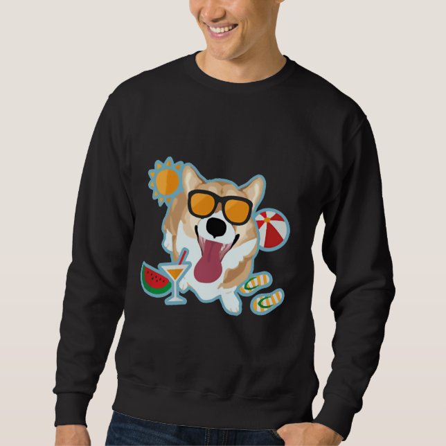 Sudadera Feliz verano de Corgi (Anverso)