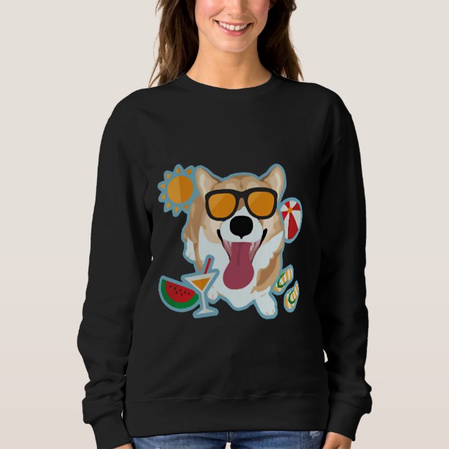 Sudadera Feliz verano de Corgi (Anverso)