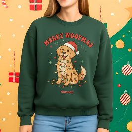 Sudadera Feliz Woofmas Camiseta Divertida de Navidad para P