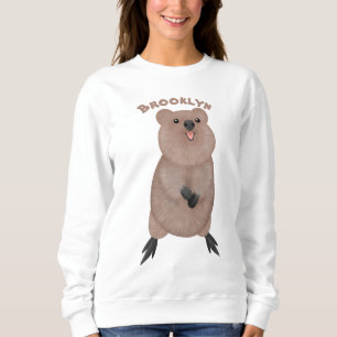 Sudadera Feliz y lindo diseño de personalizados de quokka