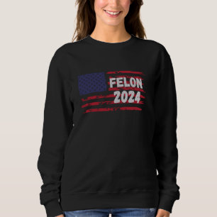 Sudadera FELON 2024, Grunge, Bandera de Estados Unidos, jul