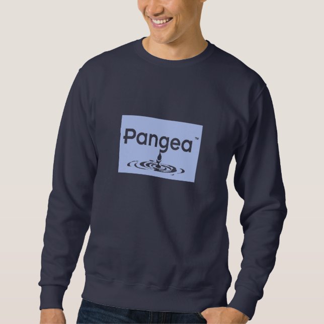 Sudadera felpa azul del logotipo de Pangea - modificado (Anverso)