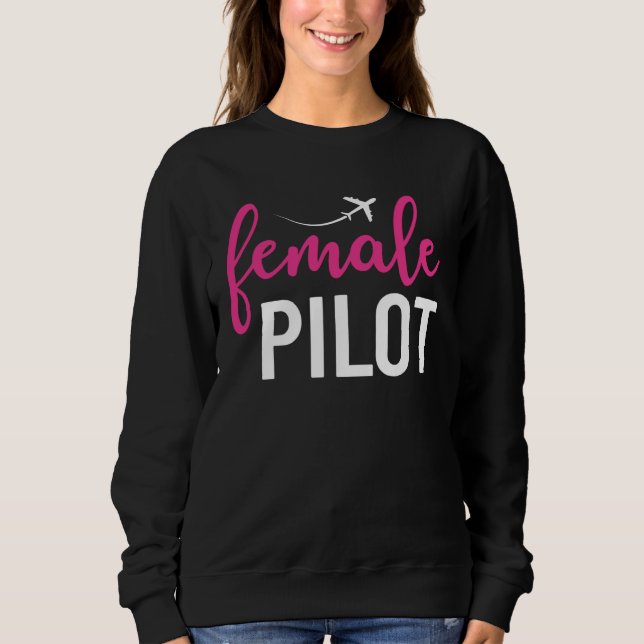 Sudadera Female Pilot  Aviation (Anverso)