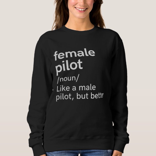 Sudadera Female Pilot Definition  Aviation (Anverso)