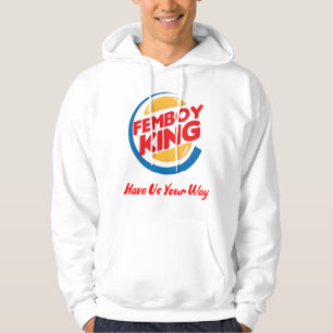 Sudadera Femboy King Hoodie de un lado