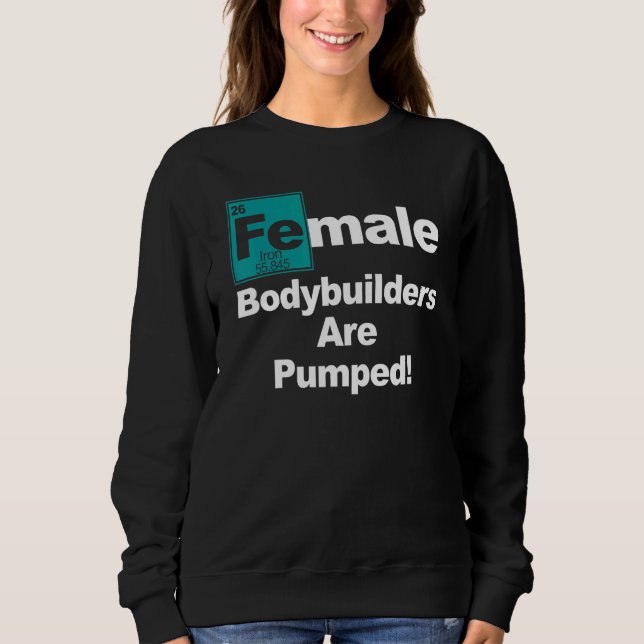 Sudadera Femenina Bodybuilder Pump Levantamiento de peso de (Anverso)