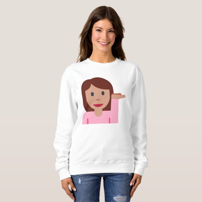 sudadera femenina de emoji (Anverso completo)