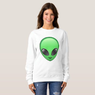 sudadera femenina de emoji alienígena
