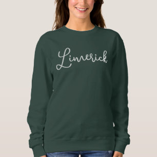 Sudadera femenina de Limerick Script City