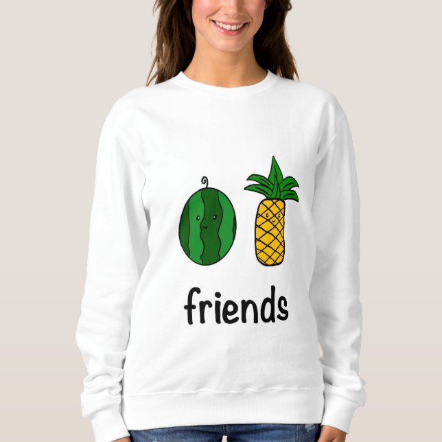 Sudadera femenina de sandía y piña (Anverso)