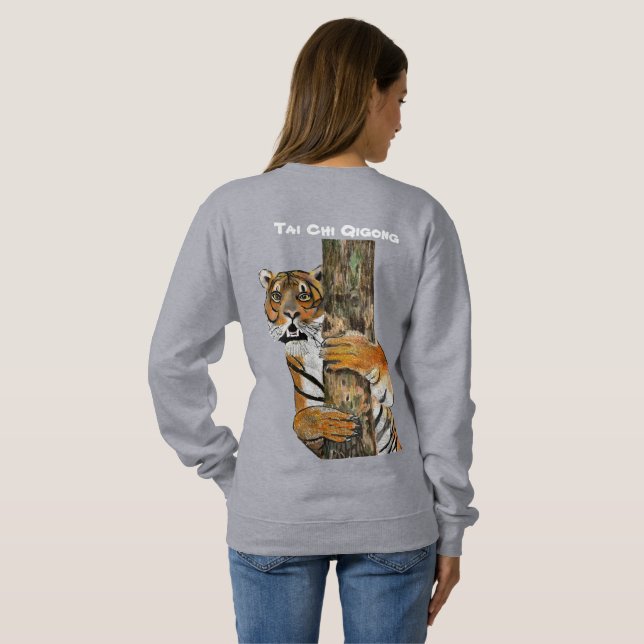 Sudadera femenina de Tai Chi Qigong Tiger (Reverso completo)