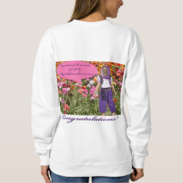 sudadera femenina. Felicitaciones. ocelot/genie