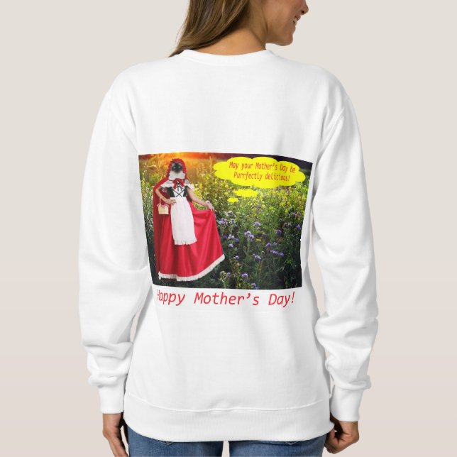 sudadera femenina. Feliz día de la madre. ragdollc (Reverso)