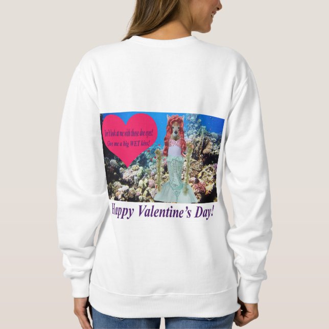 sudadera femenina. Feliz Día de San Valentín. (Reverso)