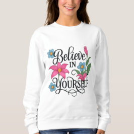 Sudadera femenina floral inspiradora