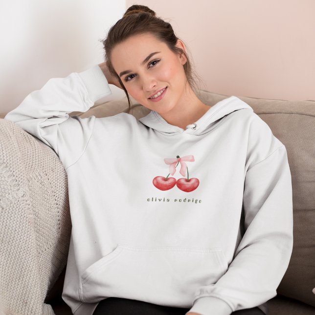 Sudadera Femenina l Corazón de Cereza Rojo y Rosa  (Subido por el creador)