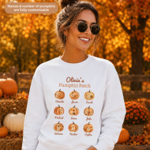 Sudadera femenina personalizable Mom's Pumpkin Pat