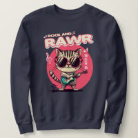Sudadera femenina - Rock & Rawr Funny Kawaii Cat