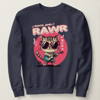 Sudadera femenina - Rock & Rawr Funny Kawaii Cat