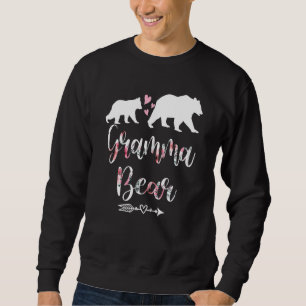 Sudadera Femeninas Cableado De Oso Floral Familia Ropa Gram