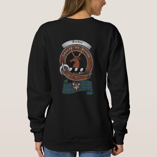 Sudadera Femeninas de la Insignia Clan Forbes (Reverso)
