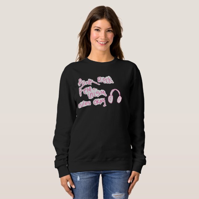 Sudadera Feminismo del punk rock (Anverso completo)