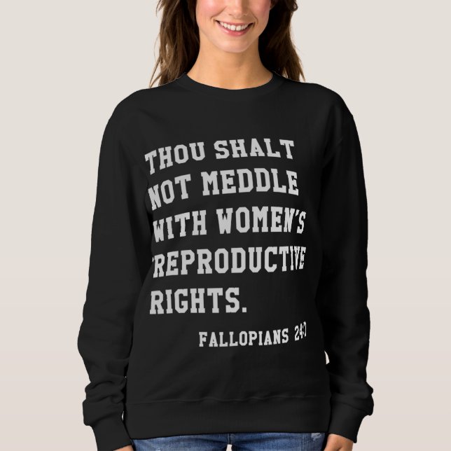 Sudadera Feminista falópica sobre los derechos de las mujer (Anverso)