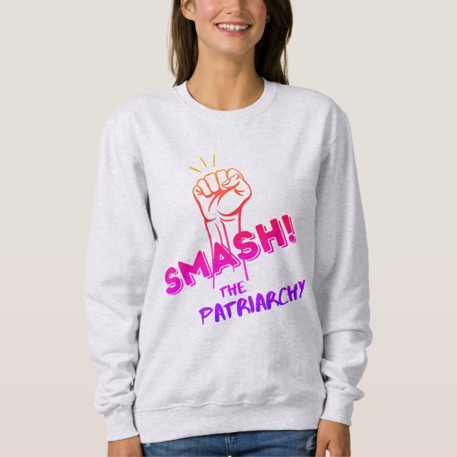 Sudadera feminista - Rompe el patriarcado - colorido (Anverso)