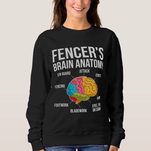 Sudadera Fencers Brain Anatomy Fencing Fencer (Anverso)