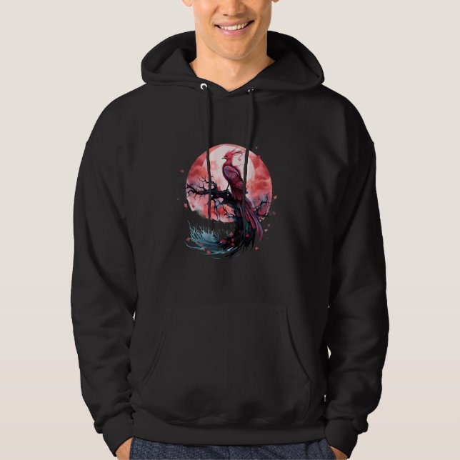 Sudadera Fénix Fire Phoenix Bird Sakura Tree Mythir Bir (Anverso)