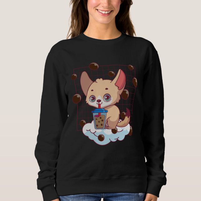 Sudadera Fennec Fox Bubble Tea Fennec Fox  Fennec Foxes (Anverso)