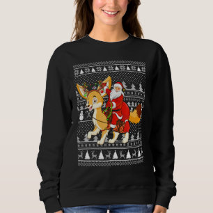 Sudadera Fennec Fox Lover Santa Riding Fennec Fox Ugly Chri