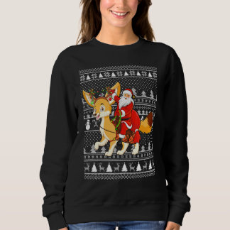 Sudadera Fennec Fox Lover Santa Riding Fennec Fox Ugly Chri