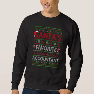 Sudadera Feo Navidad iluminando a Santa Sede como Contadora