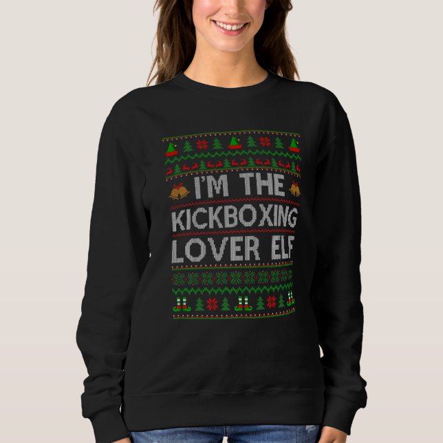 Sudadera Feo Que Soy Navidad Del Elf De Kickboxing (Anverso)