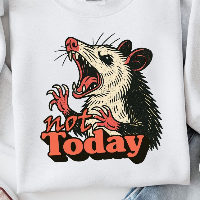 Sudadera Feral Angry Possum No Tipografía Actual (Make a fierce statement with this feral possum design
)