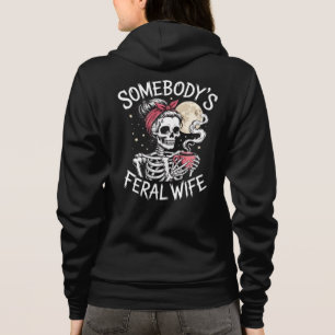 Sudadera Feral Funny Coffee Amantes de beber Chiste de crán