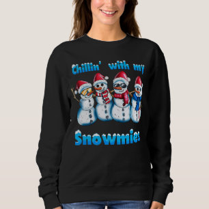 Sudadera Feriados Navidades De Snowman Chillin Con Mi Snowm