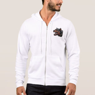 Sudadera Feroz arte de perro Rottweiler con collar de pinch