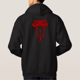 Sudadera Feroz cara de serpiente roja Unisex