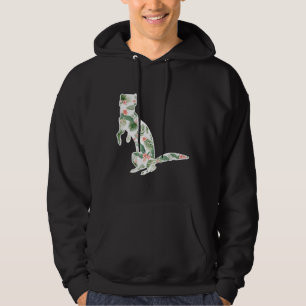 Sudadera Ferret Mink Flower Girl Print Floral Weasel Hawaii