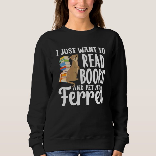 Sudadera Ferret Mom Read Books (Anverso)